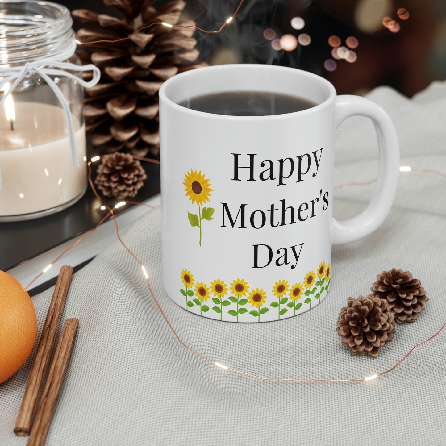 Happy Mother's Day Mug, Sunflower Mug, Mother's Day Gifts, Mother's Day Mugs, Mother's Day Sunflower Gift Ideas