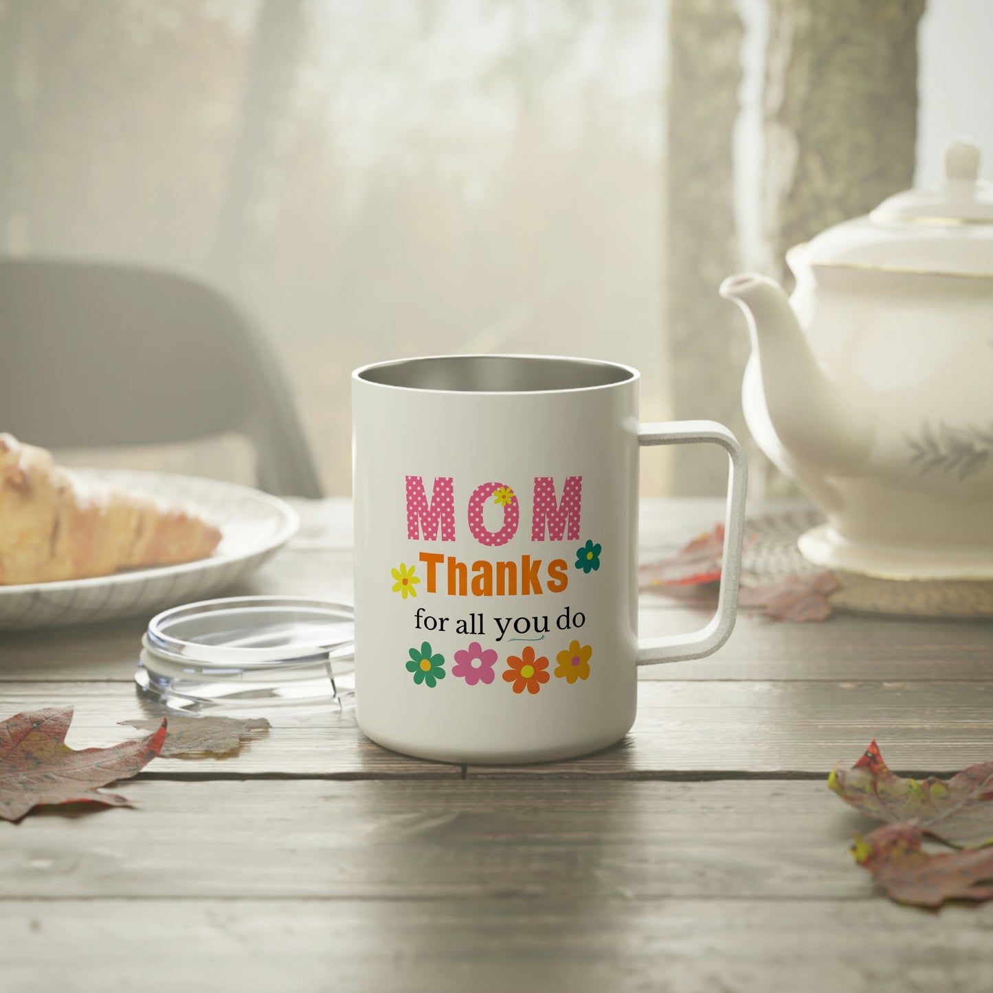 Mom Thanks For All You Do Mug, Insulated Coffee Mug, 10oz