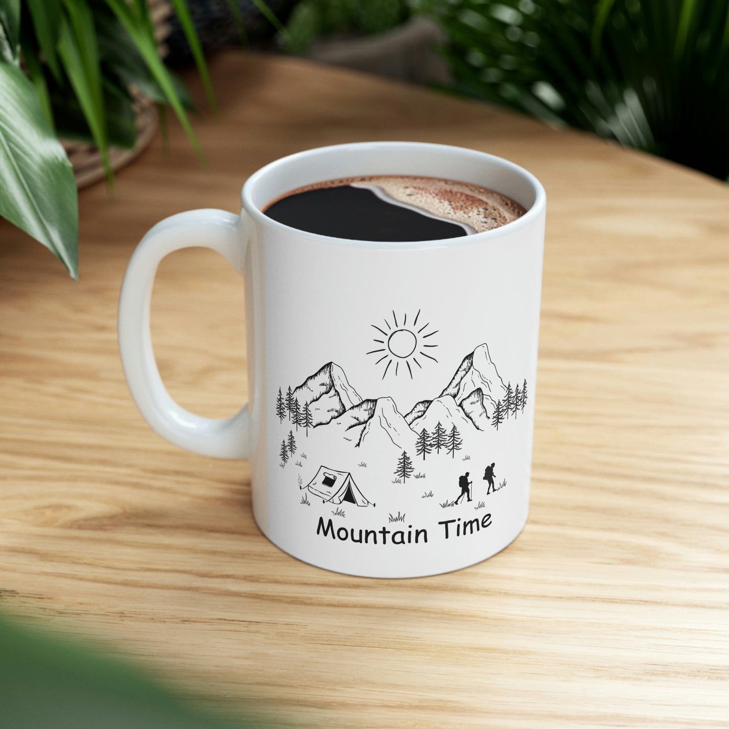 Mountain Time Coffee Mug 11oz, Mountains Coffee Mug, Gift Ideas For Mountain Lovers