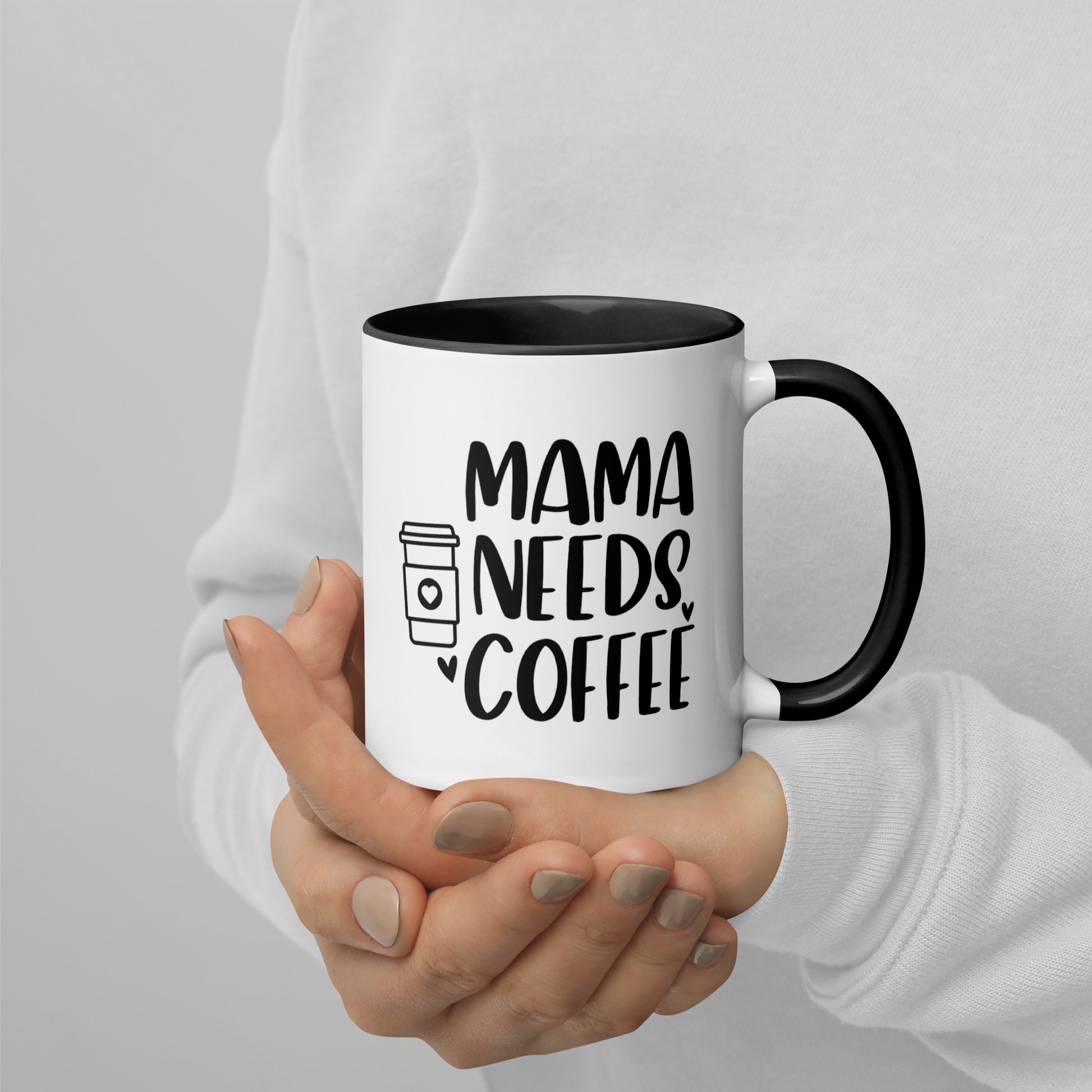Mama Needs Coffee Mug with Color Inside – Mountain Peaks Coffee