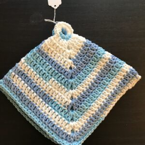 Pair of Light Blue-White Hotpads/Potholders